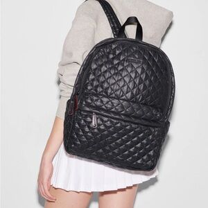 MZ Wallace Black Metro Backpack II - bottom hole